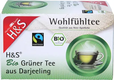 Produktbild von H&S Wohlfühltee  Grüner Tee aus Darjeeling, 20 St. Filterbeutel