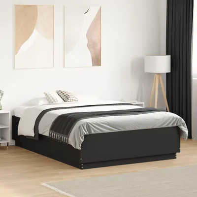 Produktbild von Bettgestell ohne Matratze in Schwarz 135x190 cm für Doppelbett
