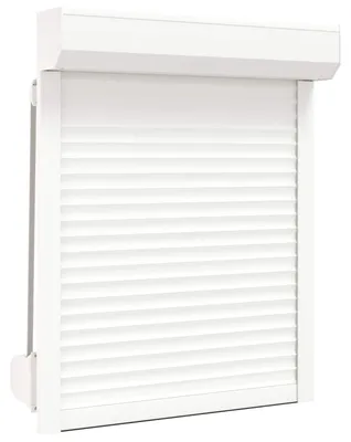 Zdjęcie produktu dla vidaXL Rolety, białe, 80 x 100 cm, aluminium i poliuretan