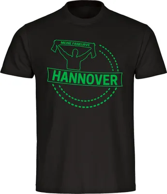 Produktbild von multifanshop Herren T-Shirt - Hannover - Meine Fankurve, schwarz, Größe M
