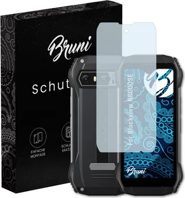 Produktbild von Bruni Basics-Clear 2x Schutzfolie kompatibel mit Blackview N6000SE Folie