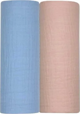 Immagine prodotto di Ega KIDS | Set di pannolini in mussola - 2 pezzi - Blu e rosa - Morbidi e assorbenti - Ideali per i neonati
