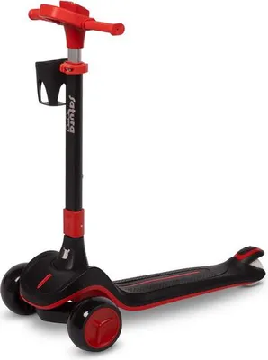 Toyz Satura Dreirad-Roller, Schwarz, mit LED, ab 3 Jahren, bis 50 kg