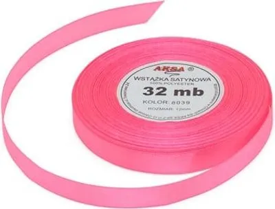 Produktbild von Satinband zum Verpacken von Geschenken, dekorativ, 12 mm, rosa, 32 m