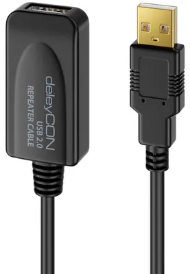 Produktbild von deleyCON 5m Aktives USB 2.0 Verlängerungskabel mit Signalverstärker