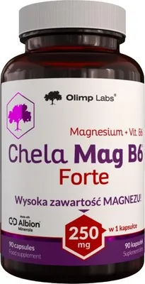 Obrázok produktu pre OLIMP CHELA MAG B6 FORTE Horčík 250 mg Vitamín B 90 kapsúl