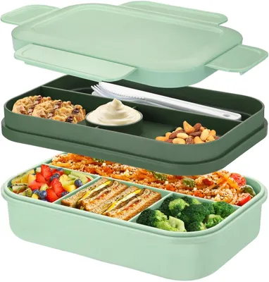 Immagine prodotto di Omgoods - Contenitore per il pranzo Bento da 2000 ml con scomparti, ideale per adulti