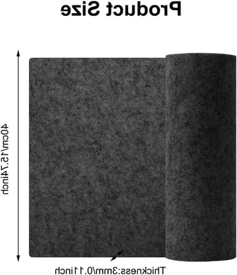 Filzrolle 40 x 250 cm - Schwarzer Filz für DIY-Kreationen und Dekoration