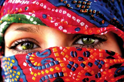 Produktbild von Frauen Kunstdruck Bild - Arabische Augen (120 x 180 cm)