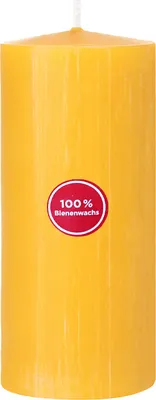 Produktbild von Stumpenkerze, 100% reines Bienenwachs, Wiedemann, 120/60 mm, Brenndauer ca. 52h