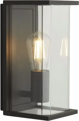 Immagine prodotto di Lampada da parete per esterni in alluminio E27 IP44 H: 27 cm grigio scuro design angolare vintage luce da parete per esterni