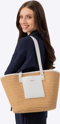 Produktbild von Wittchen Damen-Sommertasche aus Papierstroh Beige