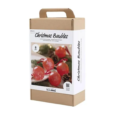 Image de Set de bricolage Boules de Noël marbrées, set créatif avec matériel et instructions
