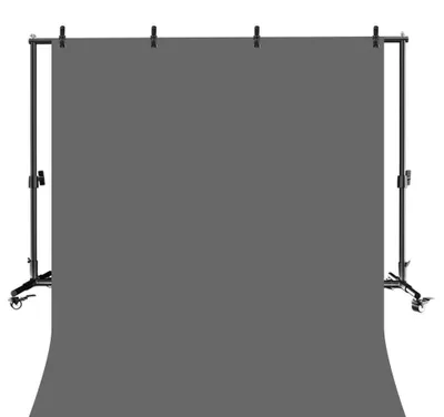 Image de Support de fond photographique, mobilité aisée, options de fond polyvalentes, kit gris, 2x3M