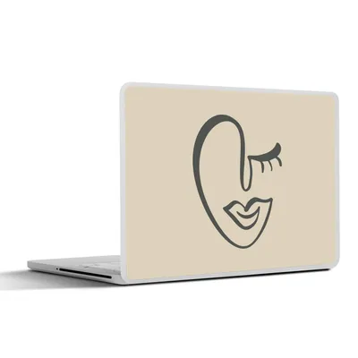 Produktbild von MuchoWow® Laptop Aufkleber Sticker Cover Frau - Gesicht - Lippen 30x21 cm - Sticker für Laptop - Selbstklebend