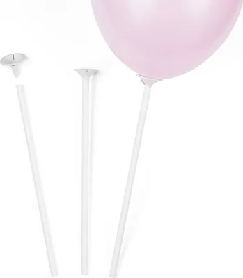 Immagine prodotto di 100 bastoncini di carta per palloncini con riverbero, 30 cm, bianchi
