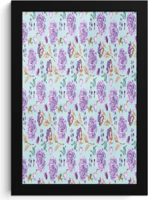 Produktbild von MuchoWow® MuchoWow® Gerahmtes Poster Blumen - Rosen - Flieder 20x30 cm - Poster mit zchwarzem Bilderrahmen - Drucken - Bilder Poster im Rahmen