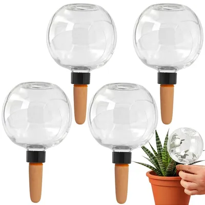 Produktbild von Bewässerungskugel Pflanzenbewässerung Wasserspender - 750 ml - 4 Stück - Transparent - Für Zimmerpflanzen