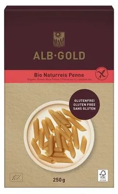 MAKARON (RYŻOWY RAZOWY) PENNE BEZGLUTENOWY BIO 250 g - ALB GOLD