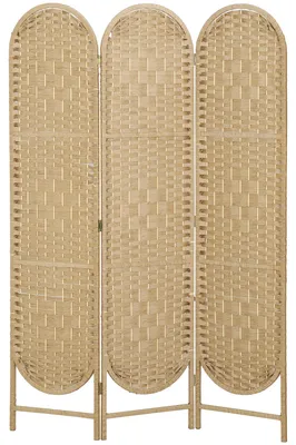 Produktbild von HOMCOM Paravent 3-teilig 120 x 170 cm Trennwand Faltbar Raumteiler mit Bogendach