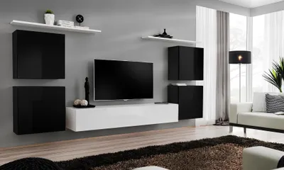 Produktbild von Modern Komplett Wohnwand Wohnzimmer Einrichtung Luxus Wandschrank Wandregal