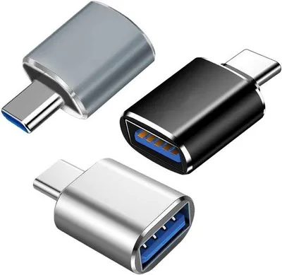 Immagine prodotto di Adattatore USB-C OTG, 3 pezzi, nero/argento/grigio