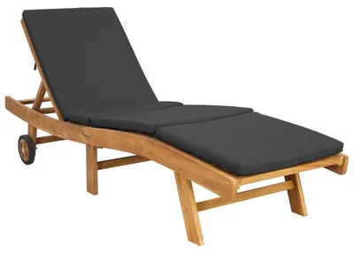 Image de vidaXL, transat en polyester, couleur marron et gris foncé