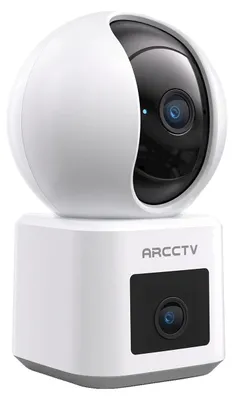 Immagine prodotto di Telecamera di sorveglianza, doppio obiettivo, audio bidirezionale, 1 telecamera