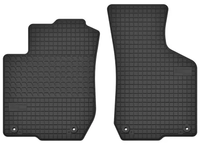 Produktbild von Gummi-Fußmatten Vorne für Audi A3 8L 1996-2001 (Schrägheck) – 2-tlg, Schwarz, passgenau – Wielganizator SolidTread