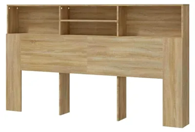 Produktbild von Kopfteil mit Ablagen und Regal, Sonoma-Eiche, 180x19x103,5cm