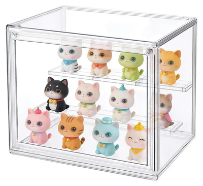 Image de Vitrine acrylique transparente avec porte pour figurines de collection