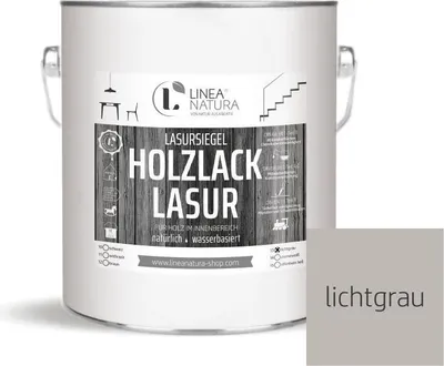 Produktbild von Holzlack Lasur | Möbel | Parkett u.- Treppen im Innenbereich 2,5 L lichtgrau