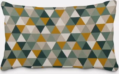 Produktbild von SCHÖNER LEBEN. Kissenhülle Dreiecke natur grün gelb div. Größen Größe 60x80cm (HxB) 60x80cm (HxB) Größe