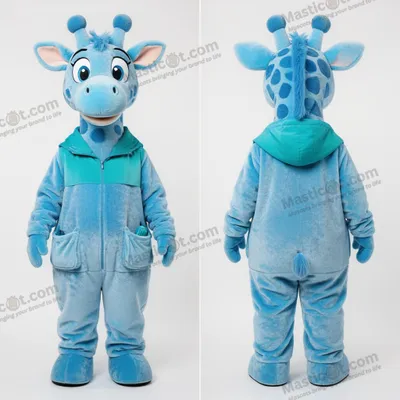 Obrázok produktu pre Modrý plyšový maskot žirafy