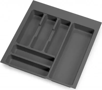 Image de range-couverts Optima pour tiroir universel -  module 500mm -  Plastique -  Gris antracite