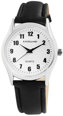 Produktbild von Excellanc Herrenuhr mit Kunstlederions-Armband, Ø 36 mm
