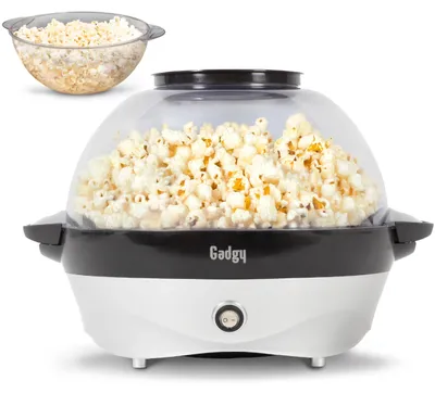 Produktbild von GADGY® Popcornmaschine Retro 5 L 800W mit Antihaftbeschichtung - Silber