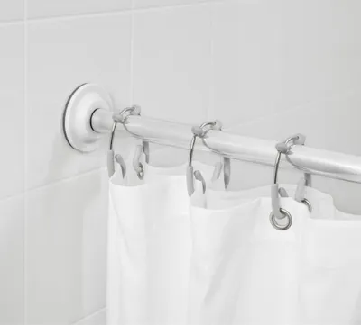 Immagine prodotto di Umbra Flex Doppel Duschvorhangringe, Haken für Duschvorhang mit Gleitsystem, Duschhaken, Duschringe, Ringe, Grau/Chrom, Edelstahl, 12er Set, 1013172-1165