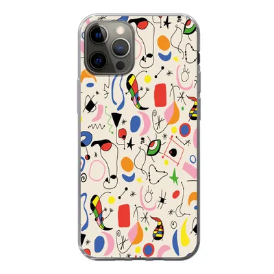 Produktbild von MuchoWow® Handyhülle Schutzhülle Hülle für iPhone 12 Pro Muster - Abstrakt - Kunst Silikon Softcase Handy Hülle - Abdeckung