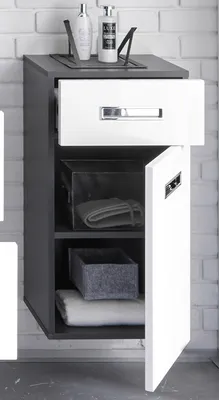 Image de Unterschrank >Brooklyn< in Grau aus MDF - 38x72x31cm (BxHxT)