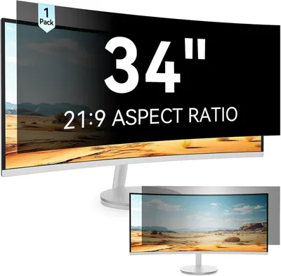 Immagine prodotto di Filtro per la privacy da 34 pollici, formato 21:9, opaco - Filtro antiriflesso e anti luce blu - Protezione per monitor da scrivania