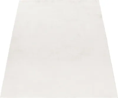 Produktbild von Teppich Wohnzimmer Hochflor Creme 120x170 Rechteck Unicolor - Einfarbig aus Polyester