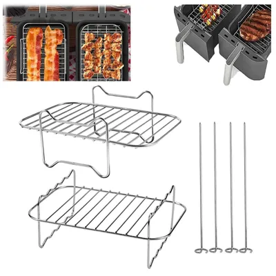 Image de Solidchoice - Accessoire en acier inoxydable pour friteuse à air chaud