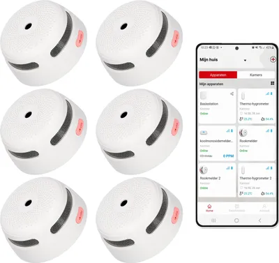 Produktbild von X-Sense XS01-WX Intelligenter Rauchmelder mit Wifi - 6 Rauchdetektoren - 10-Jahres-Batterie - Kompakt - Feueralarm - Rauchdetektor
