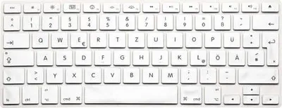 Produktbild von System-S Silikon Tastaturschutz Tastaturabdeckung QWERTZ Deutsche Tastatur Abdeckung Schutz für MacBook Pro 13" 15" 17" iMac MacBook Air 13" in Weiß