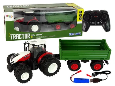 Produktbild von RC Traktor mit Anhänger 1:24 Rot Grün