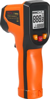 Produktbild von Infračervený teploměr NJTY, bezkontaktní digitální teploměr -50 °C až 600 °C (-58 °F až 1112 °F) s funkcí vyzařování, IR teploměr pro průmysl, kuchyni, vaření, teploměr do automobilové trouby