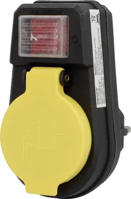 Produktbild von Zwischenstecker mit Schalter IP44 schwarz