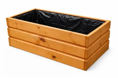 Obrázok produktu pre Drevený kvetináč 80 x 40 x 30 cm – veľký kvetináč na balkón a terasu, odolný voči poveternostným vplyvom – dodávaný v zmontovanom stave – kvetináč D28 (orech)