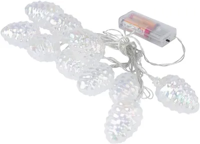 Productafbeelding van Lichtsnoer van - Set van 10 - LED - Warmwit - Incl. timerfunctie - Werkt op batterijen - Binnen - 3,05 m lang